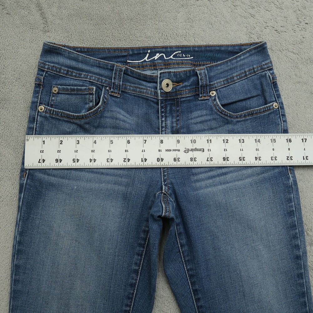 INC Jeans Women's Size 2S Blue Low-Rise Curvy Fit Skinny Leg Denim 29" Inseam - Picture 8 of 16